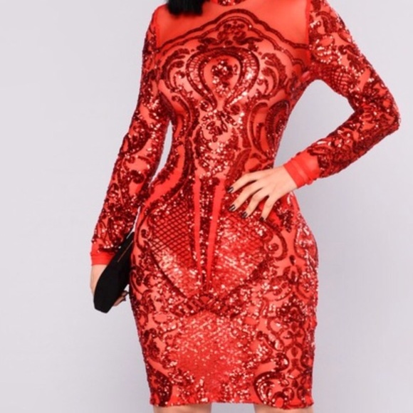 Fashion Nova Dresses & Skirts - Fashion Nova Calcy Sequin Mesh Dress